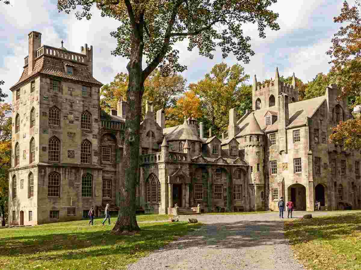 Historic architecture and castle in Doylestown, Pennsylvania